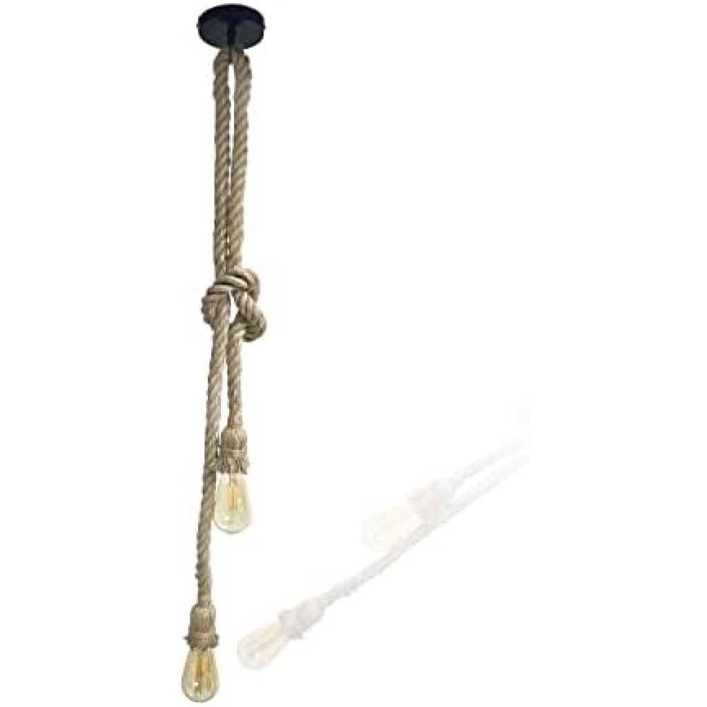 Double Head Rope Ceiling Hanging Pendant Light
