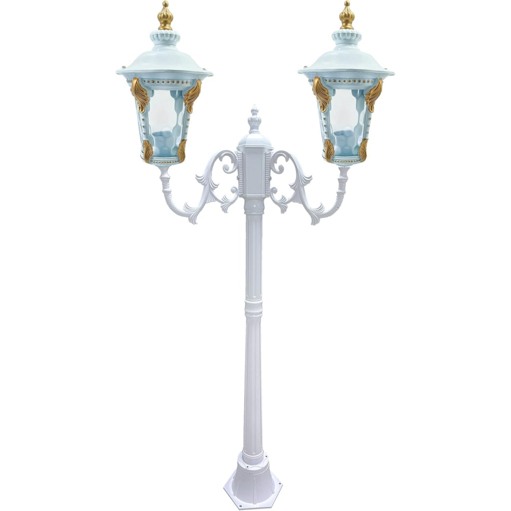 FazNova Vintage White Light FazNova Islamic Pole Light | Elegant & Durable Outdoor Lighting with Traditional Touch