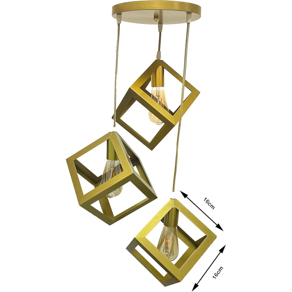 3-Light Round Cluster Chandelier FazNova Iron Chandelier | Rustic & Durable Lighting for Elegant Interiors