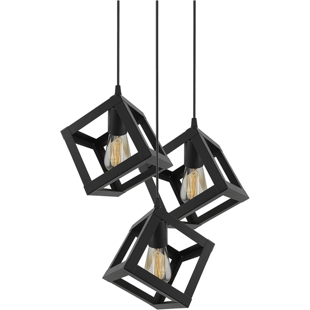 3-Light Round Cluster Chandelier FazNova Iron Chandelier | Rustic & Durable Lighting for Elegant Interiors