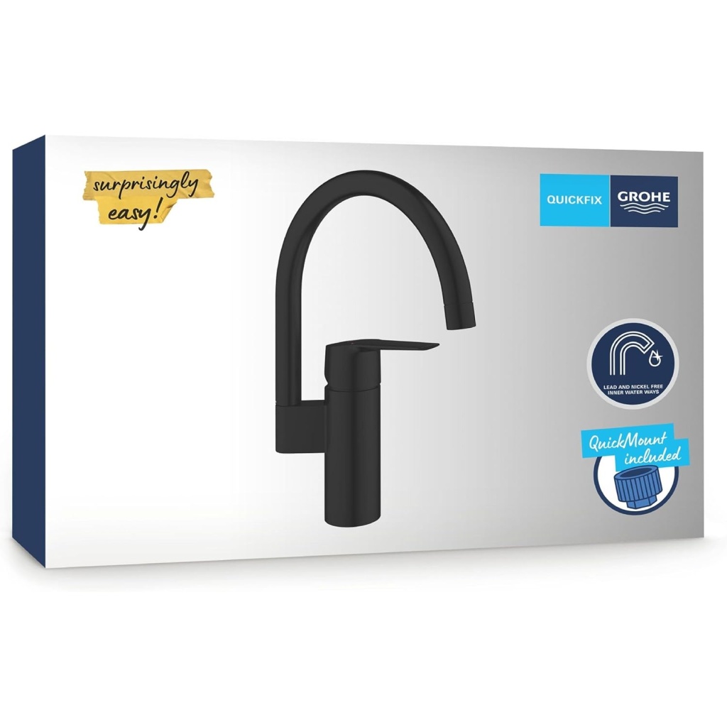 GROHE Start Sink Tap Single Lever Sink Mixer | Sleek & Durable Faucet for Kitchens & Bathrooms