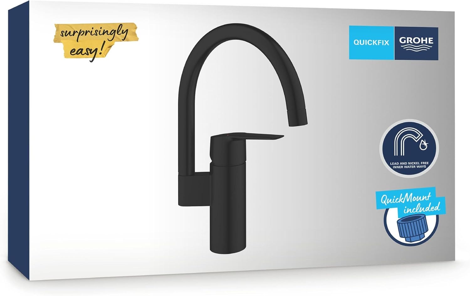 GROHE Start Sink Tap Single Lever Sink Mixer | Sleek & Durable Faucet for Kitchens & Bathrooms