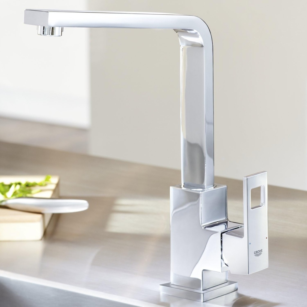 GROHE Eurocube Single-Lever Sink Mixer 1/2" | Sleek & Durable Faucet for Kitchens & Bathrooms