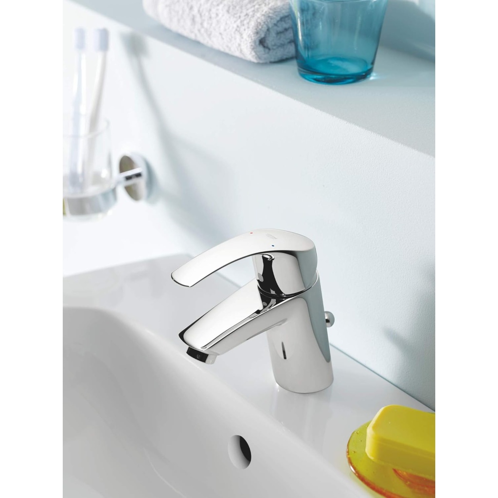 GROHE Eurosmart Bathroom Fixtures Single Lever Sink Mixer | Sleek & Durable Faucet for Kitchens & Bathrooms
