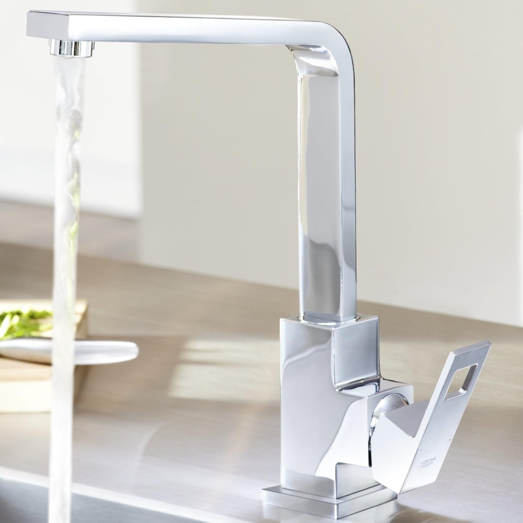 GROHE Eurocube Single-Lever Sink Mixer 1/2" | Sleek & Durable Faucet for Kitchens & Bathrooms
