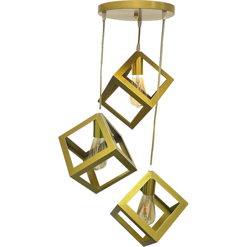 3-Light Round Cluster Chandelier FazNova Iron Chandelier | Rustic & Durable Lighting for Elegant Interiors
