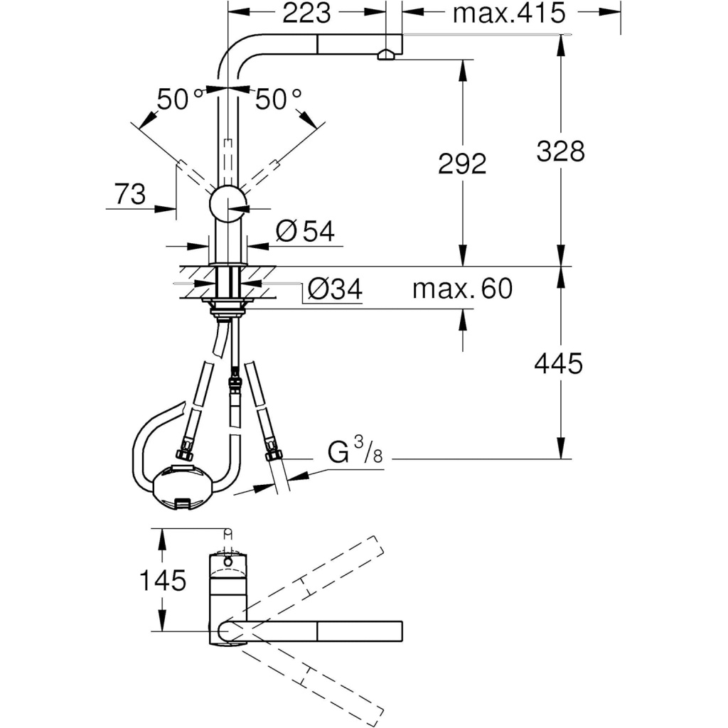 Grohe Kitchen Fixtures 32168000 Kitchen Faucet With Pull-Out