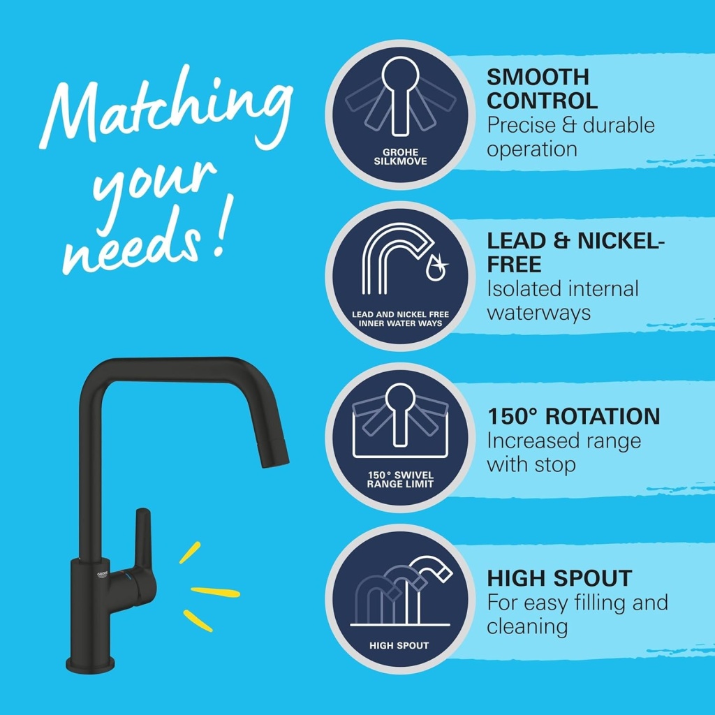 GROHE Start QuickFix Single-Lever Kitchen Sink Mixer Tap