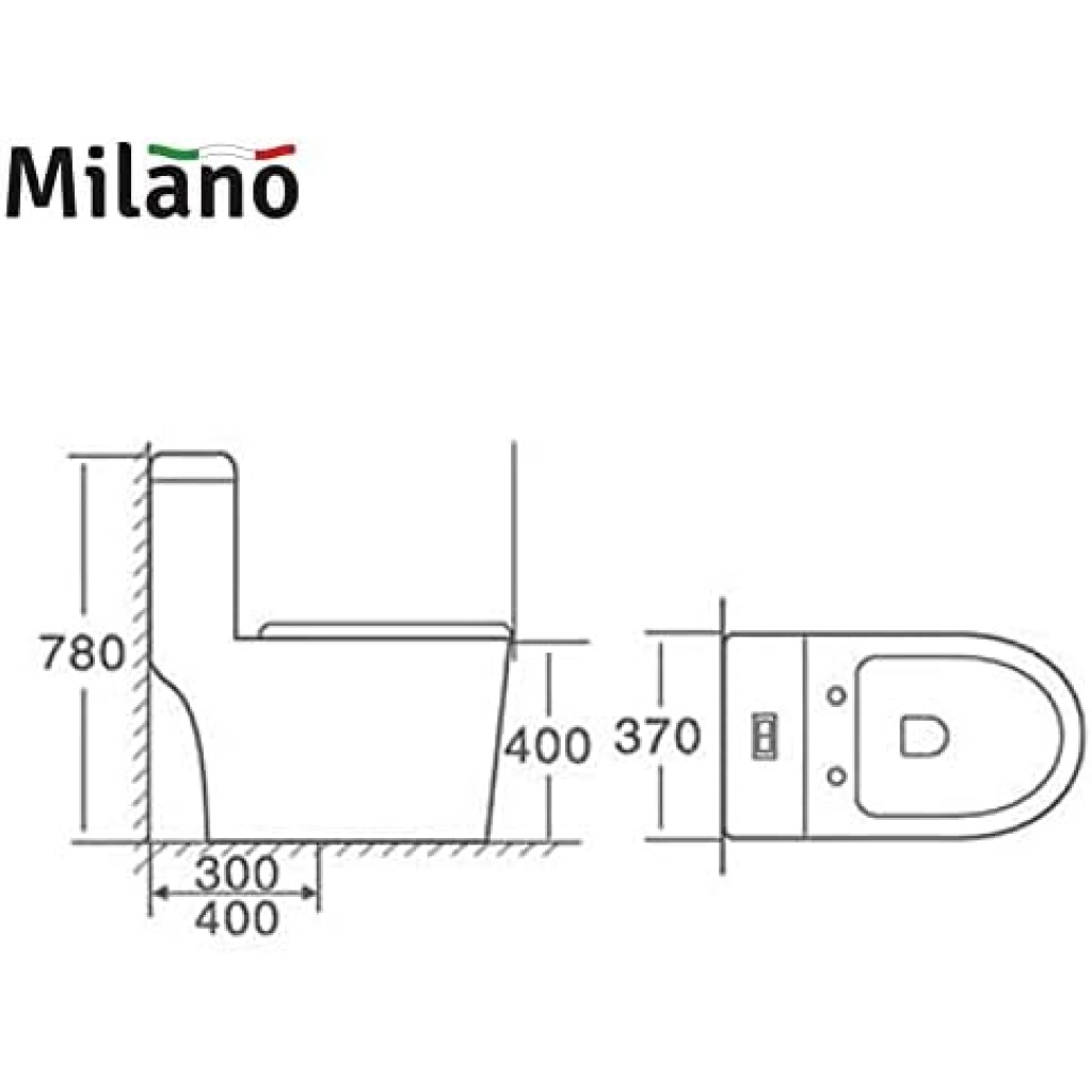 Milano WC Model No. 264 | Stylish & Durable Design for Bathrooms