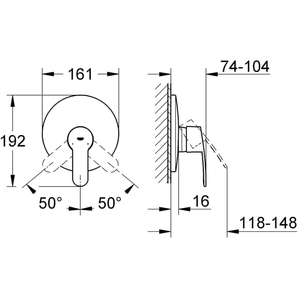 Grohe Eurostyle Cosmopolitan Single-Lever Shower Mixer