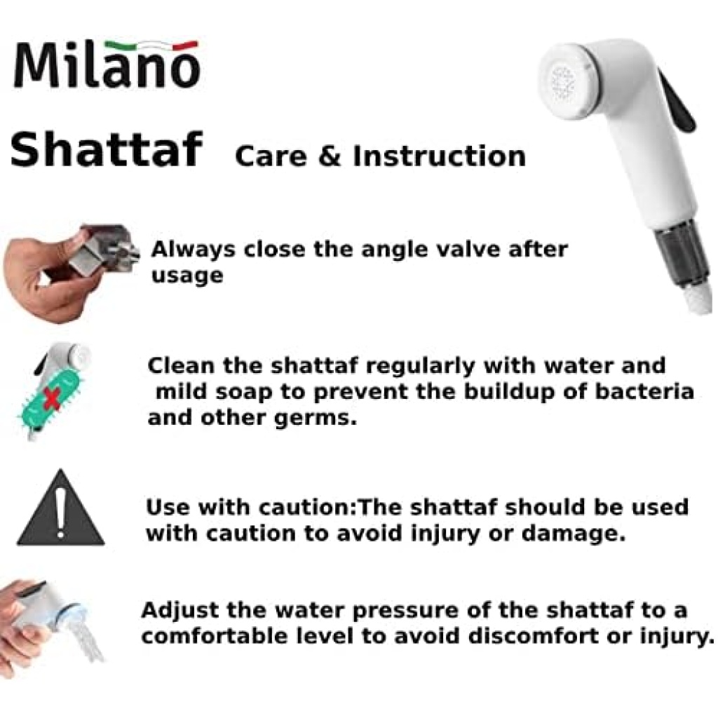 Milano Kevon Shattaf Set | | Premium Handheld Bidet for Hygiene & Comfort