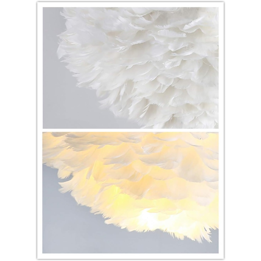 Feather Pendant Light 30CM | FazNova Ceiling Chandelier | Elegant & Modern Lighting for Sophisticated Interiors