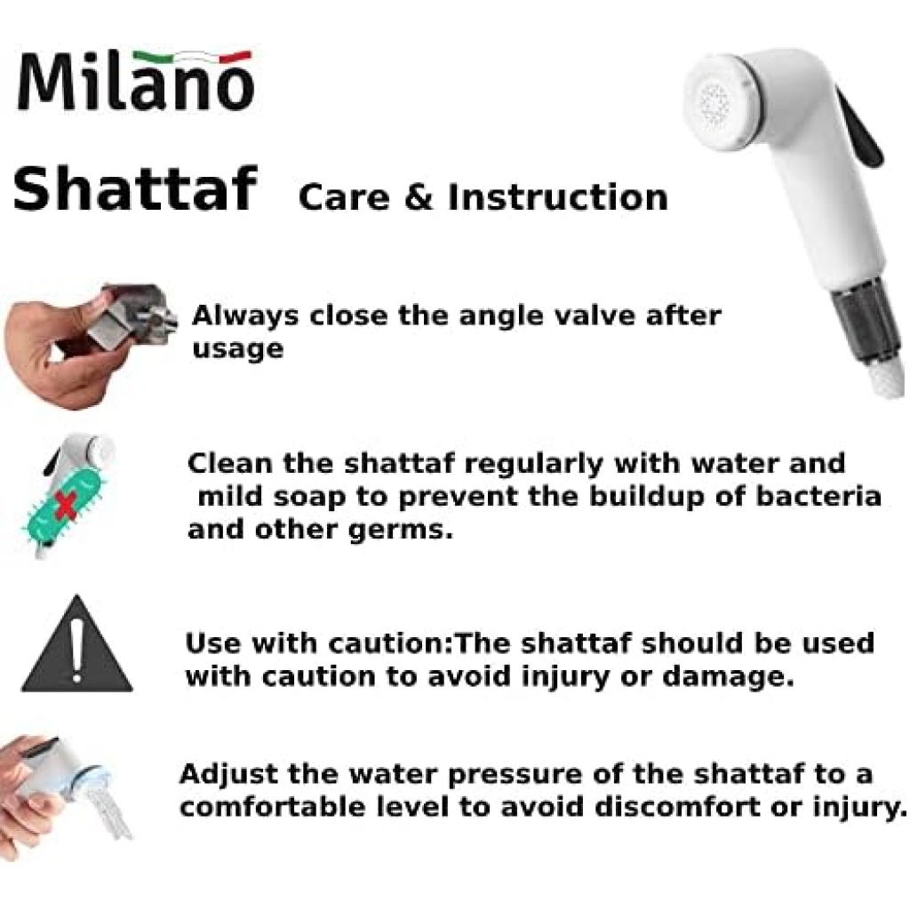 MILANO Deluxe Plus Shattaf | | Premium Handheld Bidet for Hygiene & Comfort