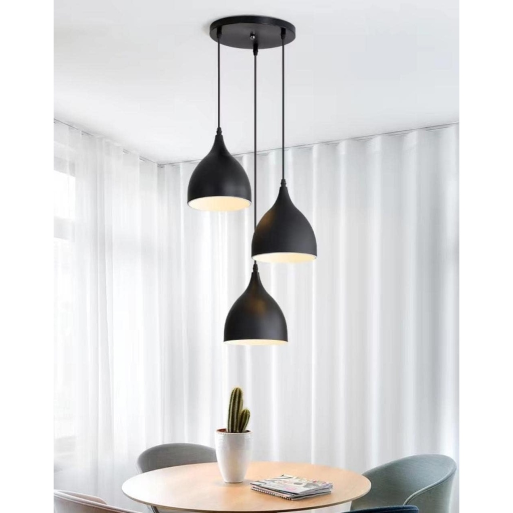 Industrial 3-Light Pendant |FazNova Ceiling Chandelier | Elegant & Modern Lighting for Sophisticated Interiors