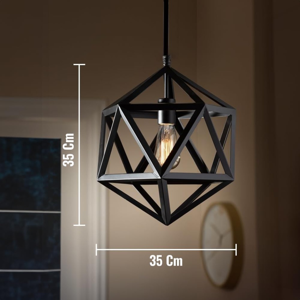 V.MAX E27 Pendant Light | FazNova Iron Chandelier | Rustic & Durable Lighting for Elegant Interiors