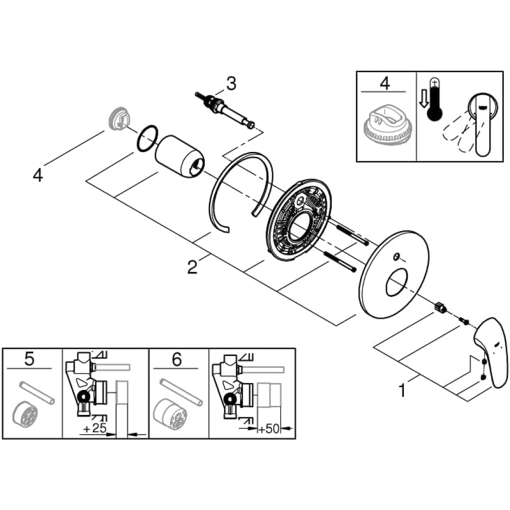 Single-Lever Bath Mixer 29099003