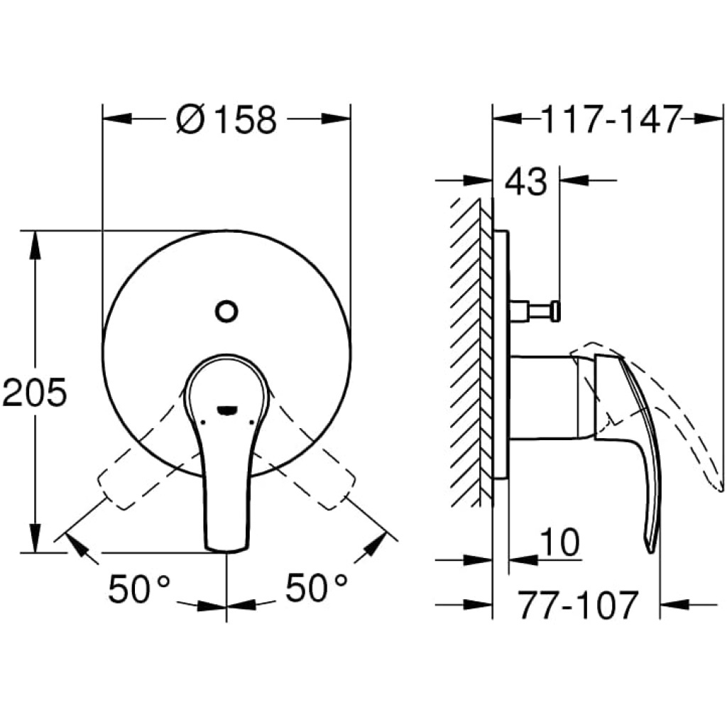 Grohe 24044000 Single-Lever Shower Mixer - Chrome