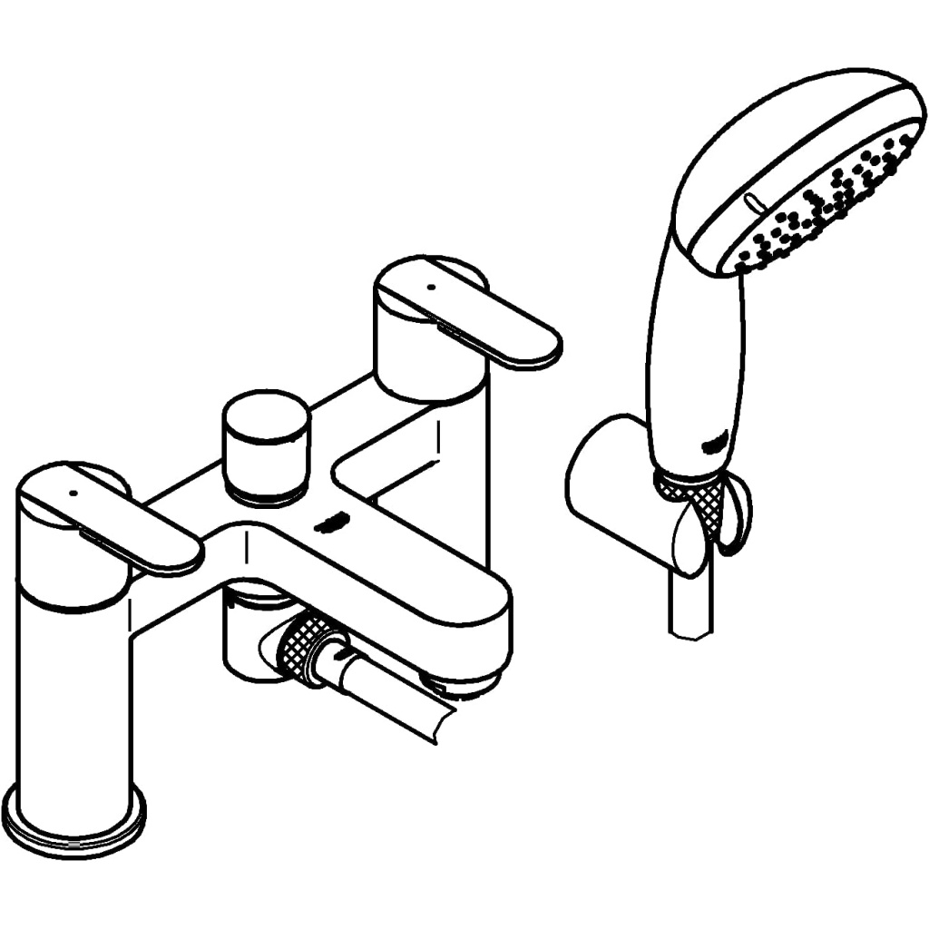 GROHE 25177000 | Get Deck-Mounted Mixer Shower Set