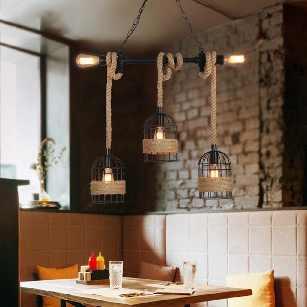 Farmhouse Hemp Rope Chandelier | FazNova Hemp Rope Chandelier| Rustic & Eco-Friendly Lighting for Unique Interiors