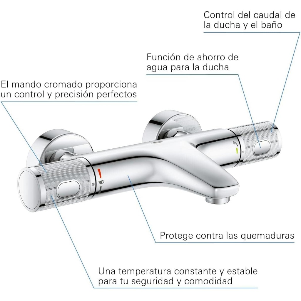 Thermostatic Bath Mixer Valve | Single Lever Sink Mixer | Sleek & Durable Faucet for Kitchens & Bathrooms