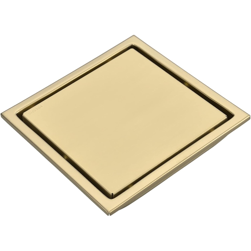 TRUSTMI 6-Inch Square Bathroom Shower Floor Tiles Drain | Durable & Efficient Water Drainage Solution for Floors