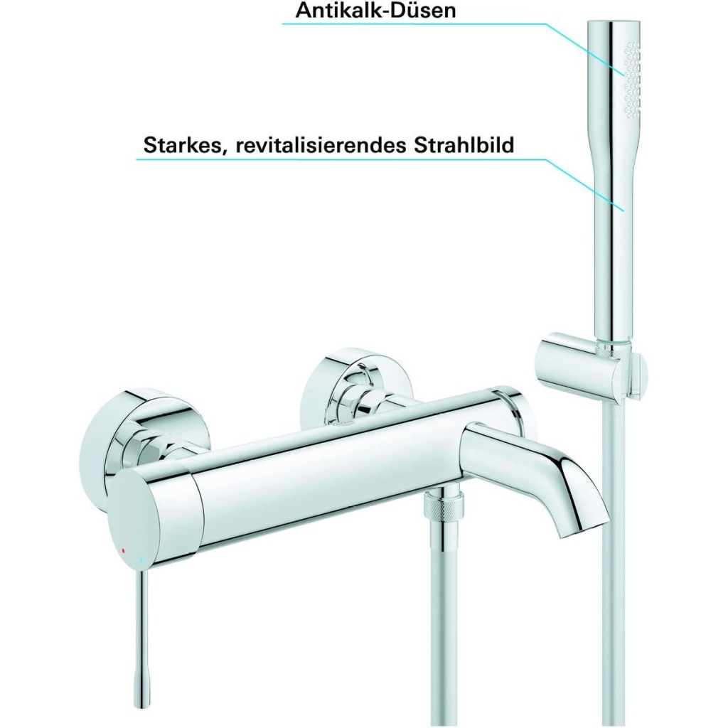 Wall Mounted Bath Tap with Shower Set