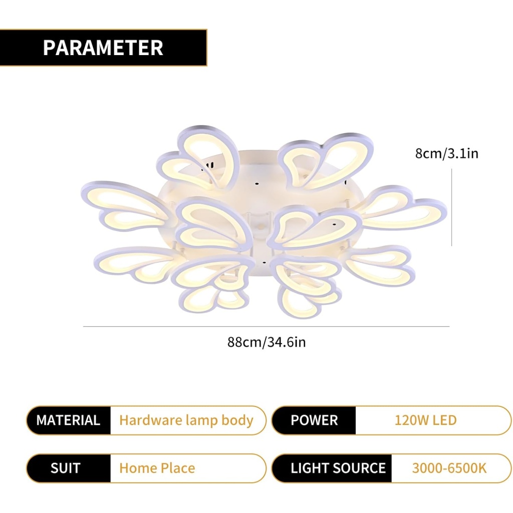 Acrylic Flower Shape Chandelier | FazNova Ceiling Chandelier | Elegant & Modern Lighting for Sophisticated Interiors
