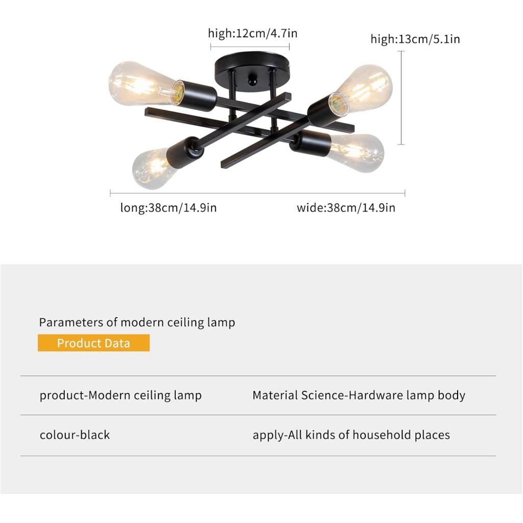 Lights Sputnik Ceiling Light | FazNova Ceiling Chandelier | Elegant & Modern Lighting for Sophisticated Interiors