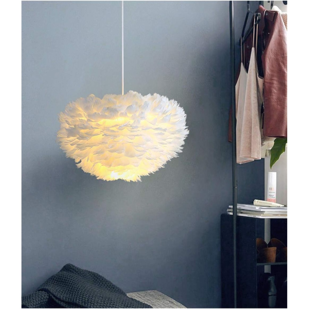 Feather Pendant Light 30CM | FazNova Ceiling Chandelier | Elegant & Modern Lighting for Sophisticated Interiors
