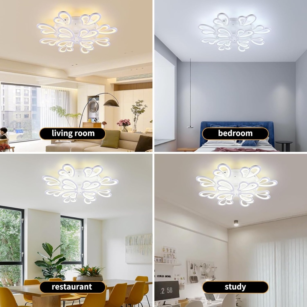Acrylic Flower Shape Chandelier | FazNova Ceiling Chandelier | Elegant & Modern Lighting for Sophisticated Interiors