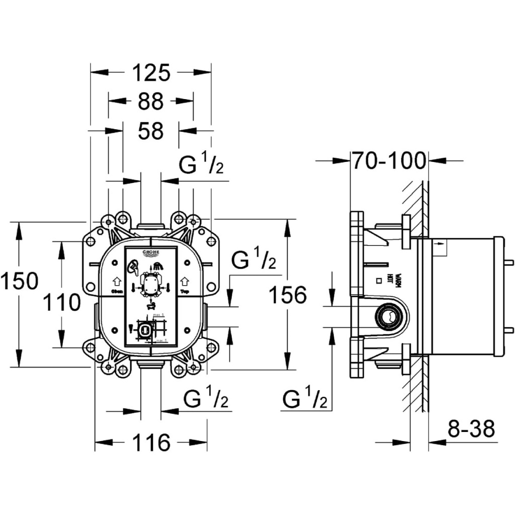 Rapido E Concealed Mixer | Model 35501000
