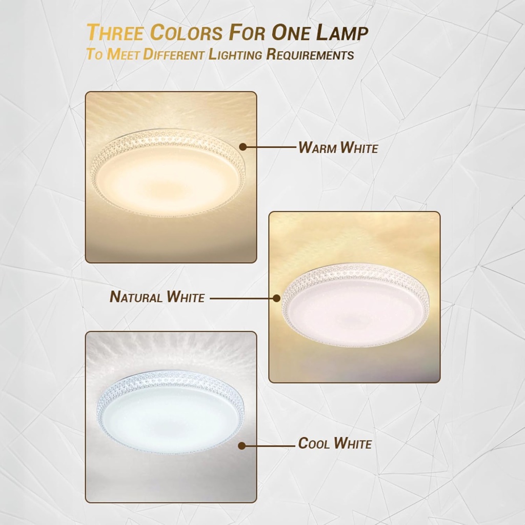 V.MAX MODI 40cm Flush Mount LED Ceiling Light | LED Wall Light | Modern & Energy-Efficient Lighting for Indoor & Outdoor Spaces