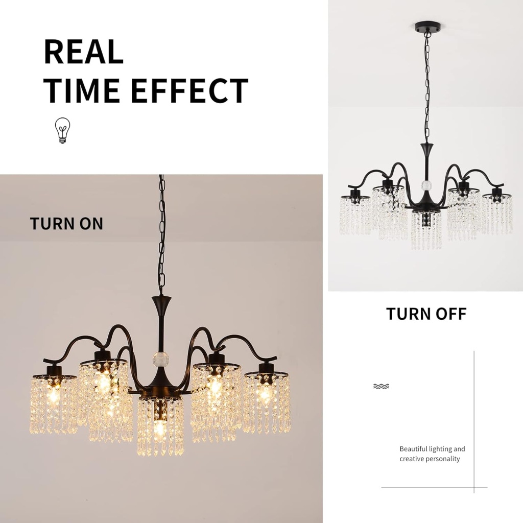 Rustic Black Pendant Lighting | FazNova Ceiling Chandelier | Elegant & Modern Lighting for Sophisticated Interiors