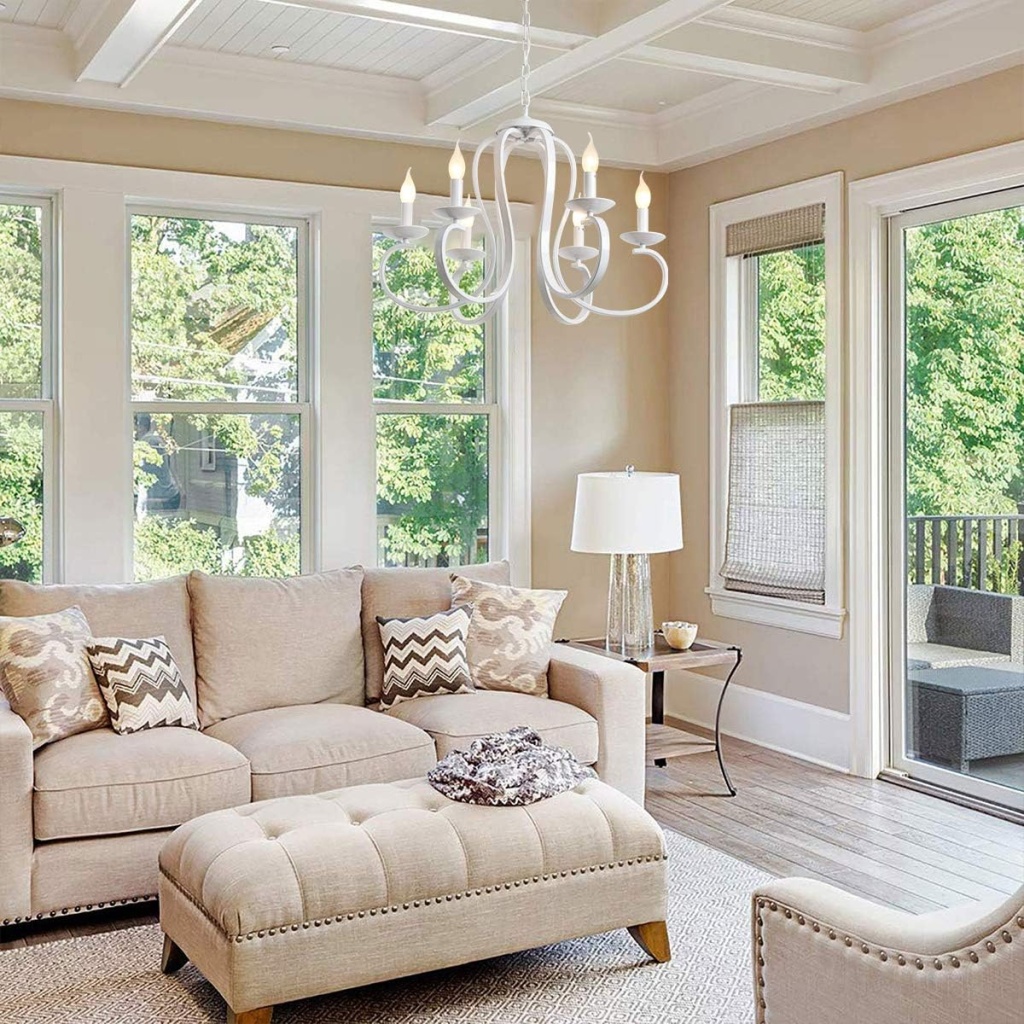 Garwarm Sputnik White Chandelier | FazNova Ceiling Chandelier | Elegant & Modern Lighting for Sophisticated Interiors