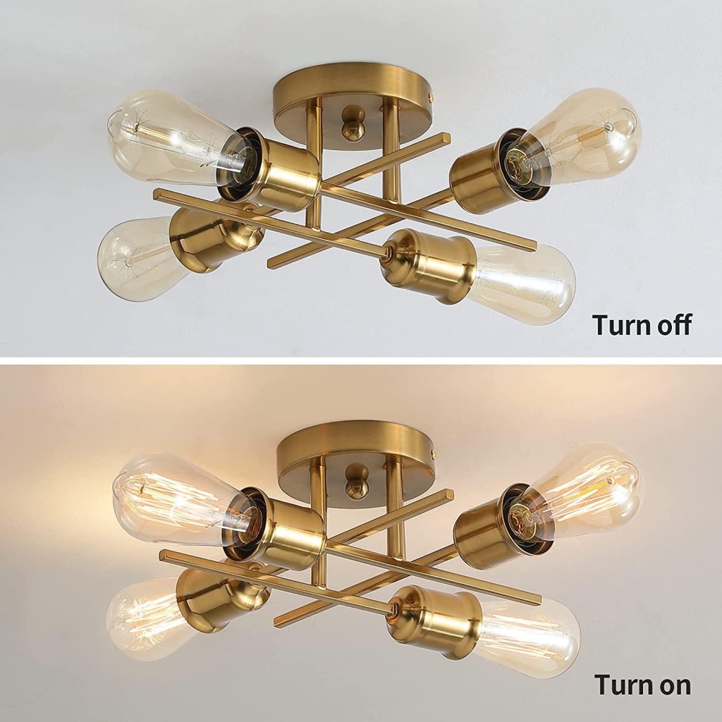 Gold Modern Ceiling Light | FazNova Ceiling Chandelier | Elegant & Modern Lighting for Sophisticated Interiors