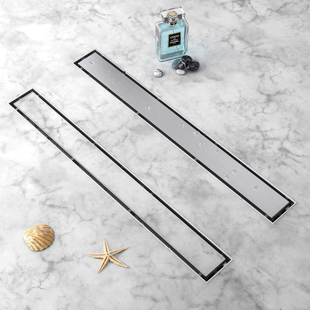 YEFU 2-in-1 24-Inch Linear Shower Tiles Drain | Durable & Efficient Water Drainage Solution for Floors