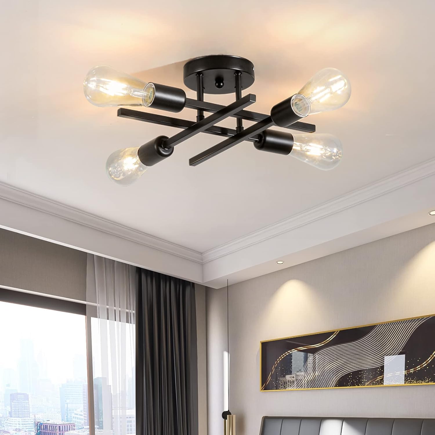 Lights Sputnik Ceiling Light | FazNova Ceiling Chandelier | Elegant & Modern Lighting for Sophisticated Interiors