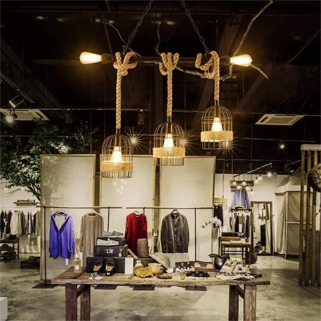 Farmhouse Hemp Rope Chandelier | FazNova Hemp Rope Chandelier| Rustic & Eco-Friendly Lighting for Unique Interiors