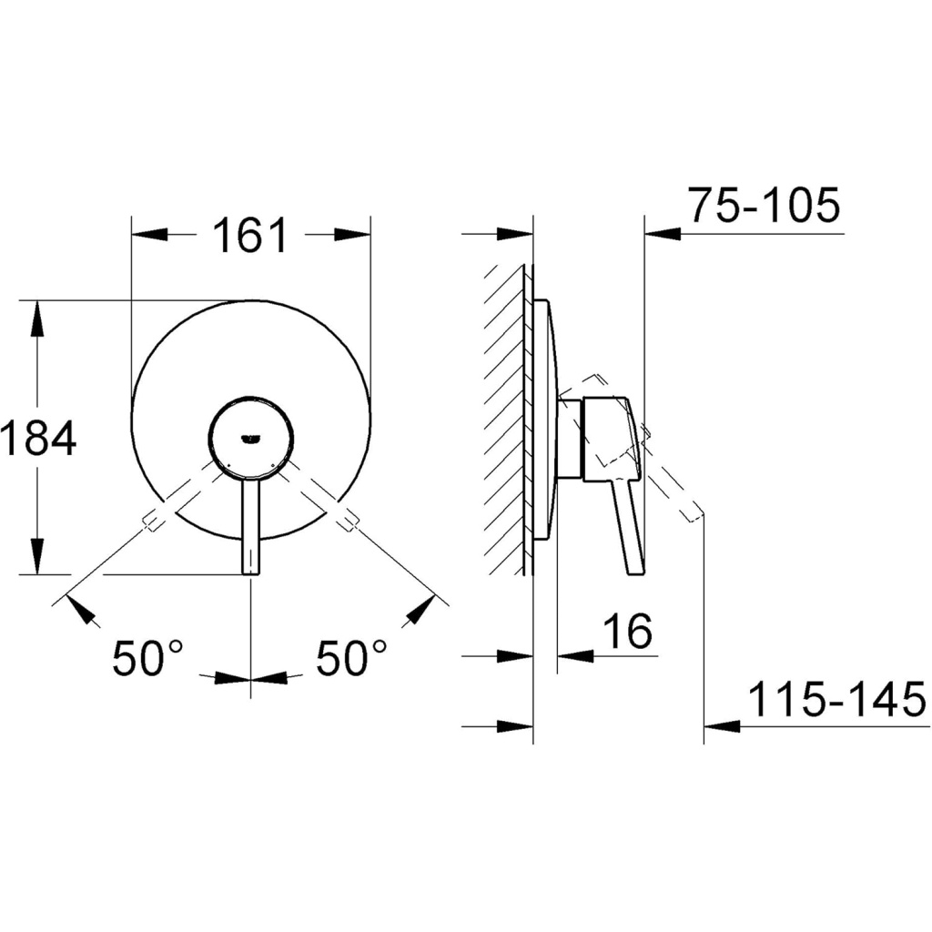 Grohe Concetto Single-Lever Shower Mixer | 19345001