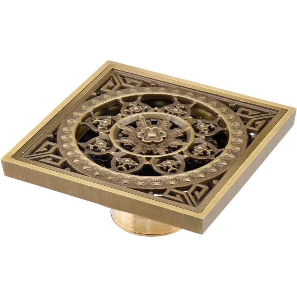 WDONAY Square Shower Drain 4 Inch Tiles Drain | Durable & Efficient Water Drainage Solution for Floors