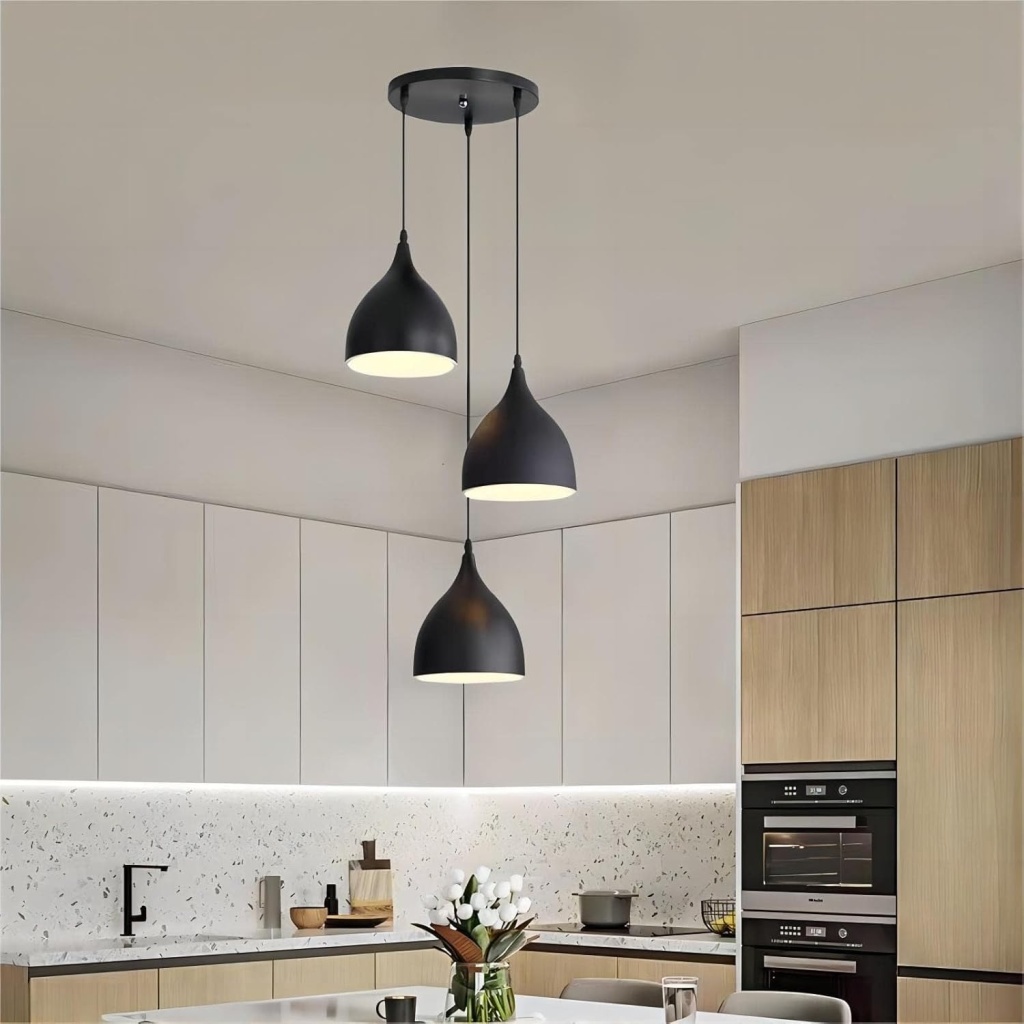 Industrial 3-Light Pendant |FazNova Ceiling Chandelier | Elegant & Modern Lighting for Sophisticated Interiors
