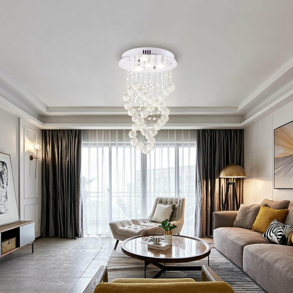 Modern K9 Raindrop Crystal | FazNova Ceiling Chandelier | Elegant & Modern Lighting for Sophisticated Interiors